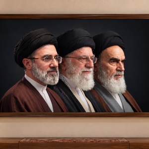 قاب عکس سه رهبر  / طرح 2 (مناسب برای ادارات)